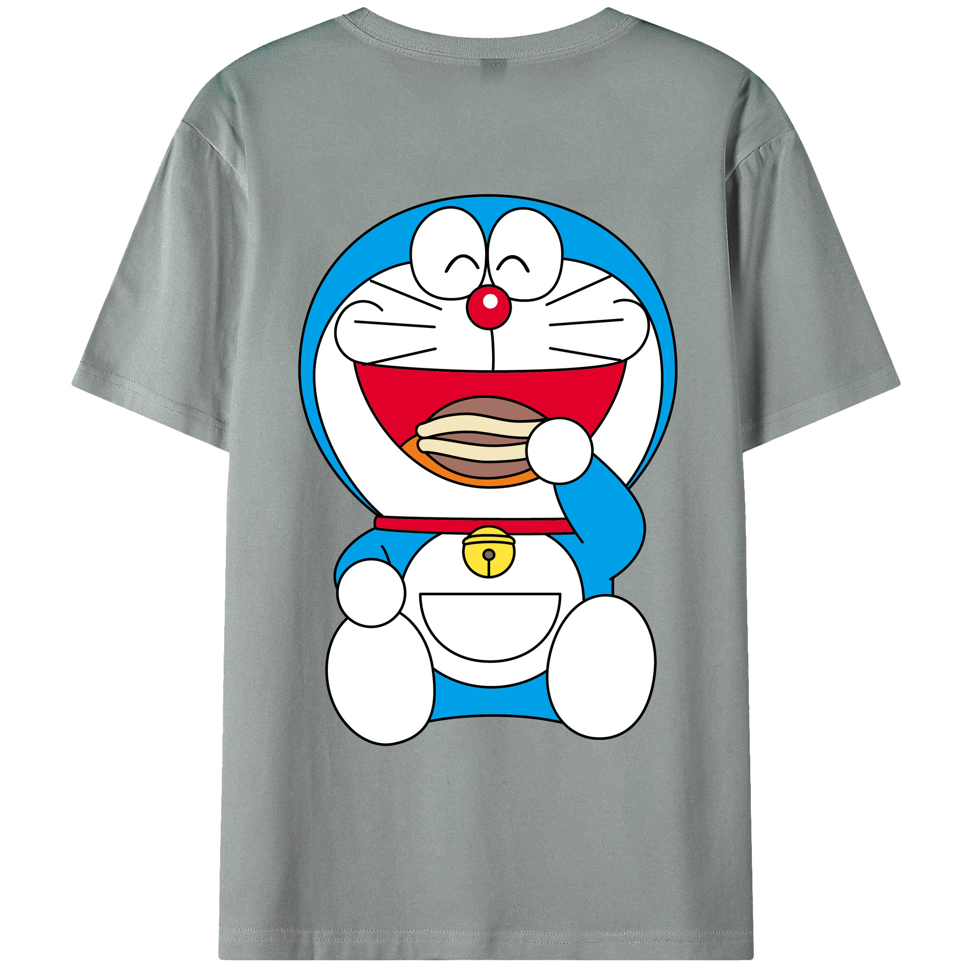 （画像用） ドラえもん Doraemon 綿100％ メンズ半袖Tシャツ（バックプリント） 通気性